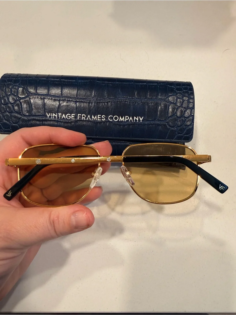 Vintage Frames Love Collection 24karat Gold Sunglasses.